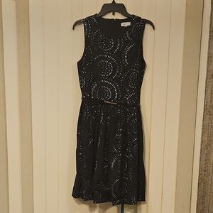 Calvin Klein Black Sleeveless Mini Dress